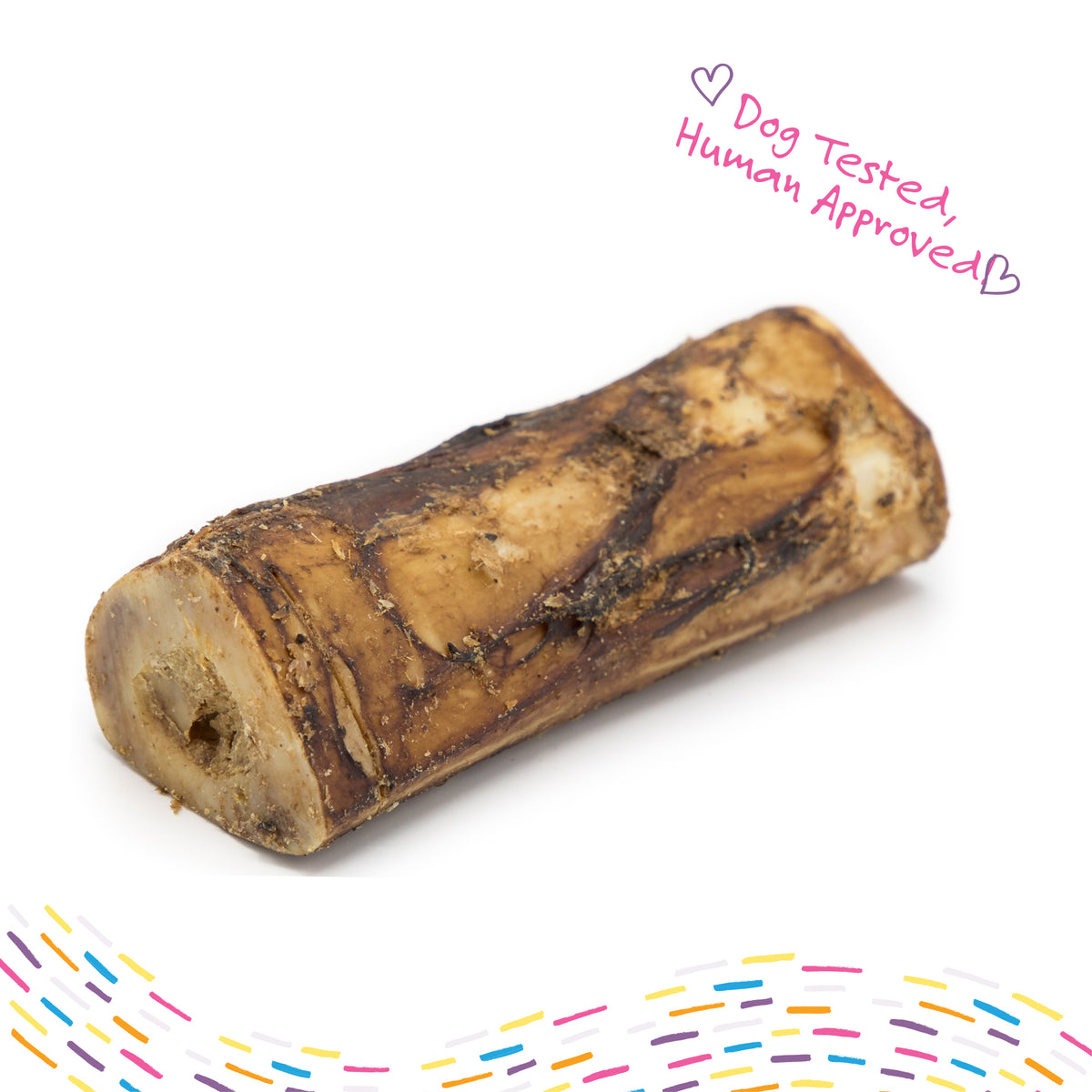 A Paw Love Marrow Bone 1 Pack with the words dog tested human approved.