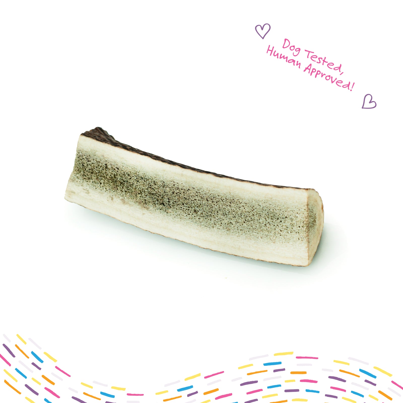 A Paw Love Split Elk Antler 1 Pack on a white background.